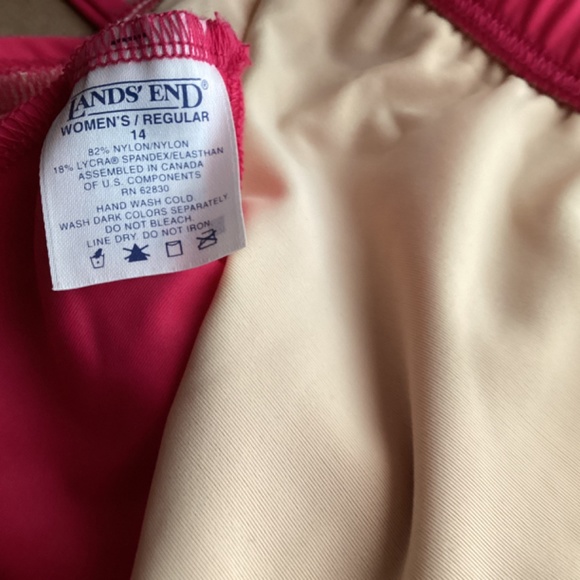 LANDS END  Ladies Sz 14 TANKINI SET dark pink - Picture 7 of 10